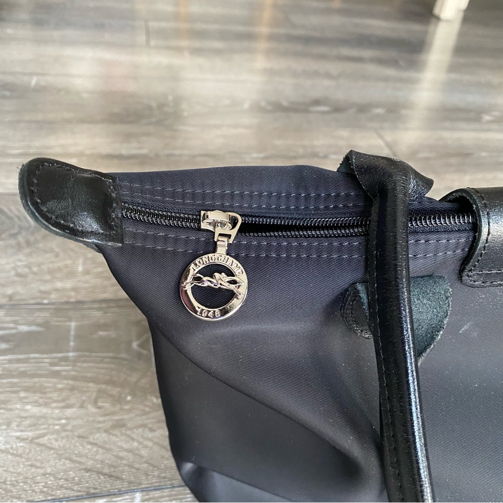 Black Longchomp Le Pilage Medium Tote